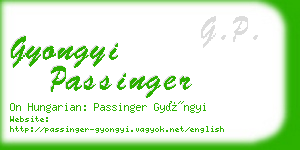 gyongyi passinger business card